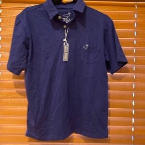Properly Tied Polo 100% cotton Navy Blue Youth XL short sleeve shirt (a1)